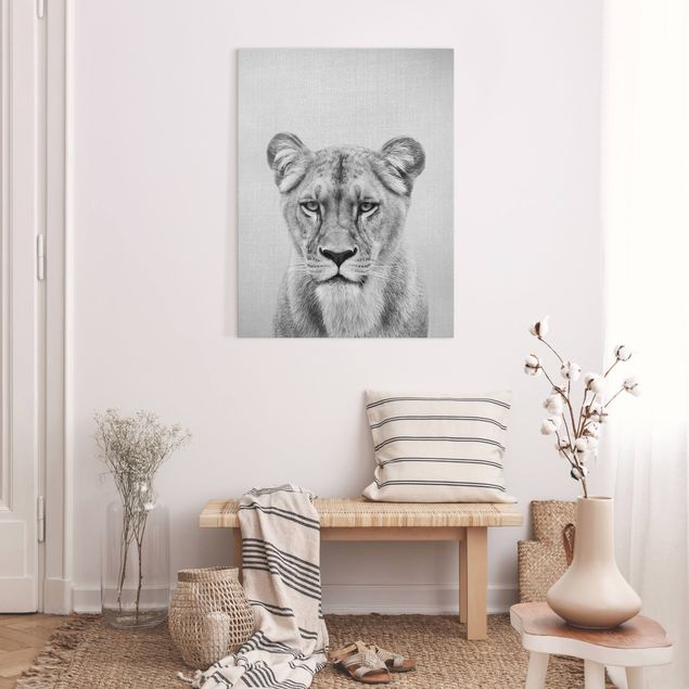 Obrazy nowoczesne Lioness Lisa Black And White
