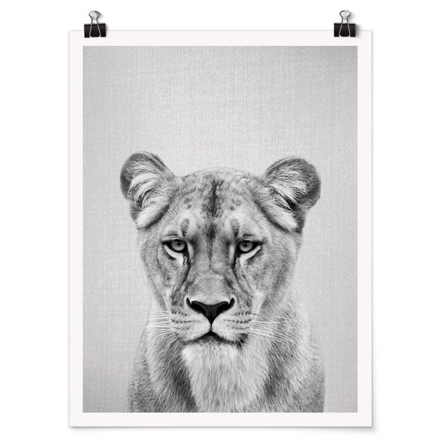 Obrazy zwierzęta Lioness Lisa Black And White