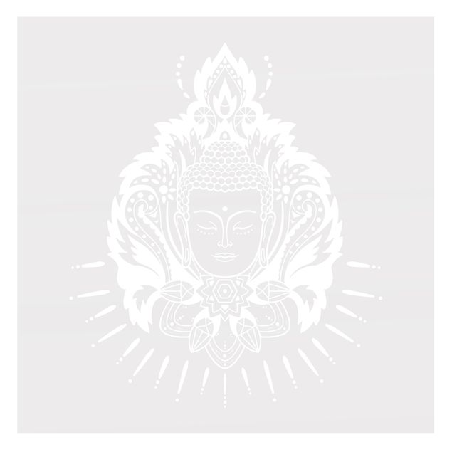 Folia okienna - Lotus with Buddha II