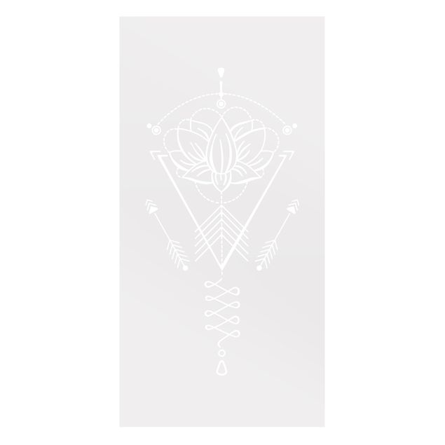 Folia okienna - Lotus Unalome With Arrows II
