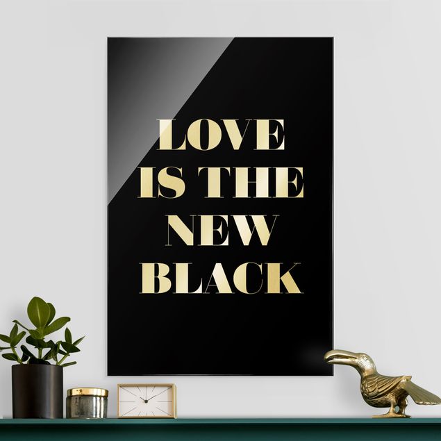 Obraz na szkle - Miłość to nowa czerń