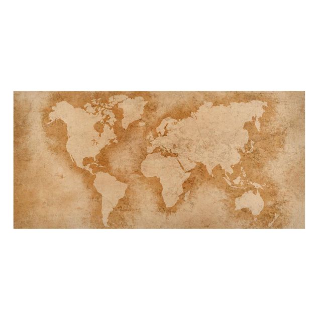 Nowoczesne obrazy do salonu Starożytna mapa świata