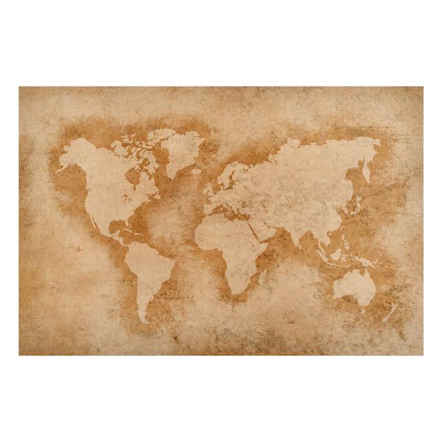 Nowoczesne obrazy do salonu Starożytna mapa świata