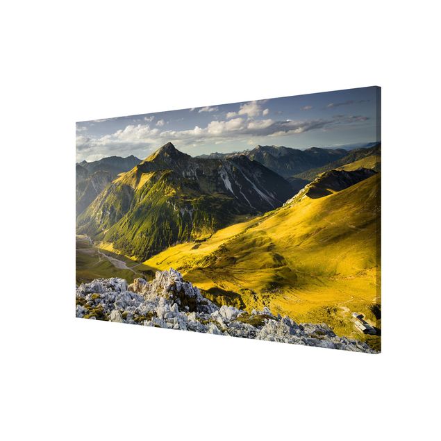 Obrazy nowoczesny Góry i dolina w Alpach Lechtalskich w Tyrolu