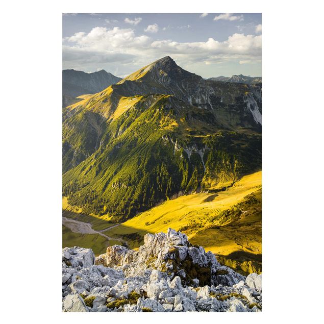 Nowoczesne obrazy do salonu Góry i dolina w Alpach Lechtalskich w Tyrolu