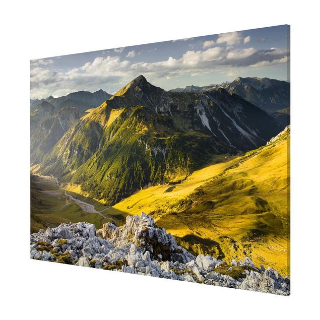 Obrazy nowoczesny Góry i dolina w Alpach Lechtalskich w Tyrolu