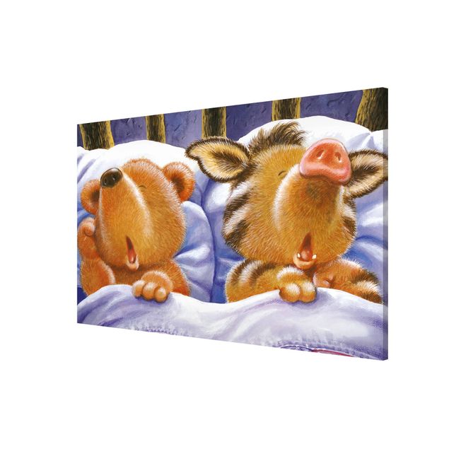 Obrazy nowoczesne Buddy Bear - W łóżku