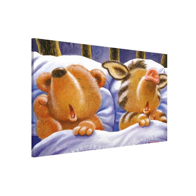 Obrazy miś Buddy Bear - W łóżku