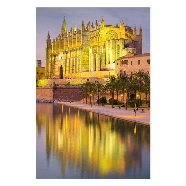 Obrazy do salonu Catedral de Mallorca odbicie wody