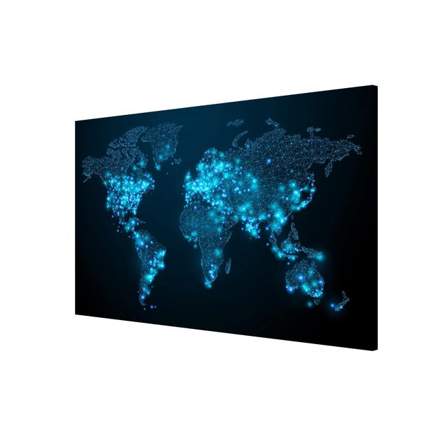 Obrazy nowoczesny Połączony świat Mapa świata