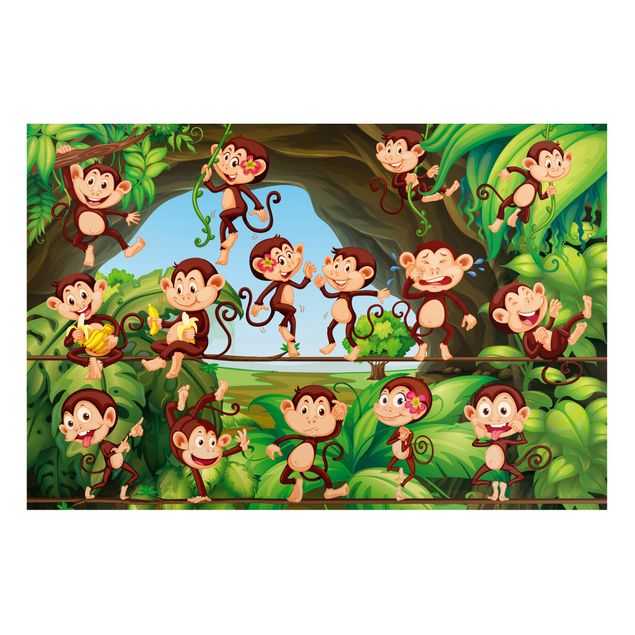 Nowoczesne obrazy Dżungla małp