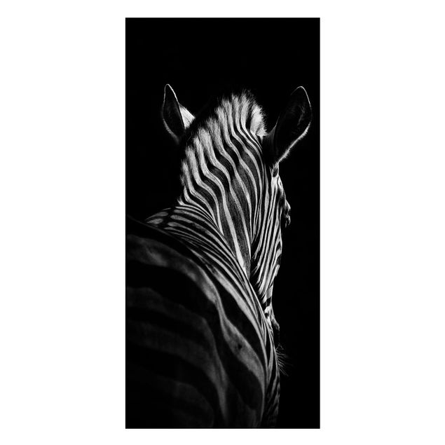 Nowoczesne obrazy do salonu Sylwetka zebry ciemnej