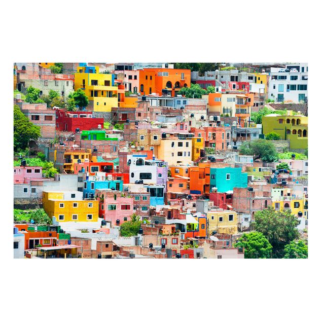 Obrazy do salonu Kolorowy dom z przodu Guanajuato