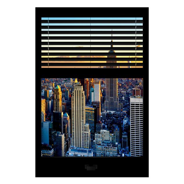 Obrazy do salonu nowoczesne Żaluzje widokowe na okna - SuNr ise New York