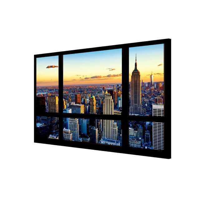 Obrazy nowoczesne Widok z okna - wschód słońca w Nowym Jorku