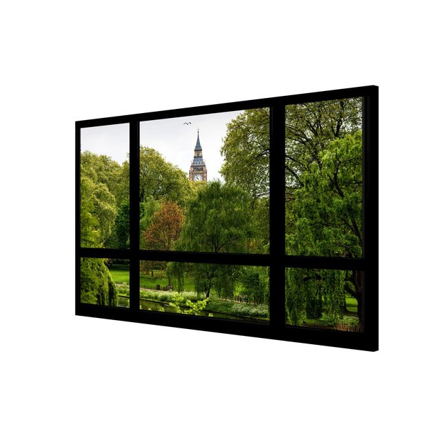 Obrazy nowoczesny Widok z okna na park St. James na Big Bena