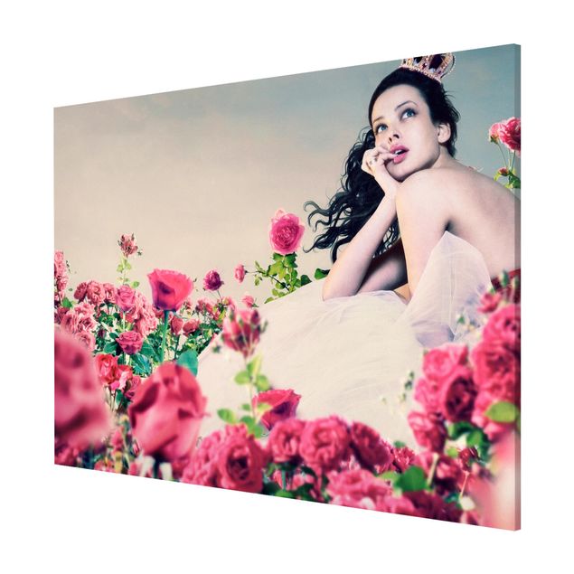 Obrazy nowoczesny Kobieta na polu róż