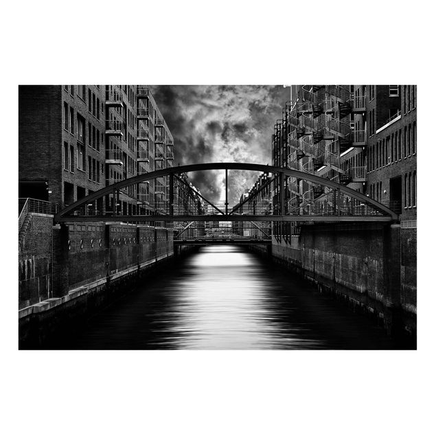 Czarno białe obrazy Druga strona Hamburga