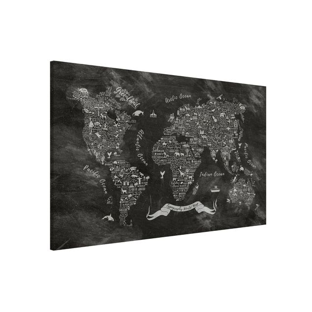 Pokój dziecięcy Kredka typograficzna Mapa świata