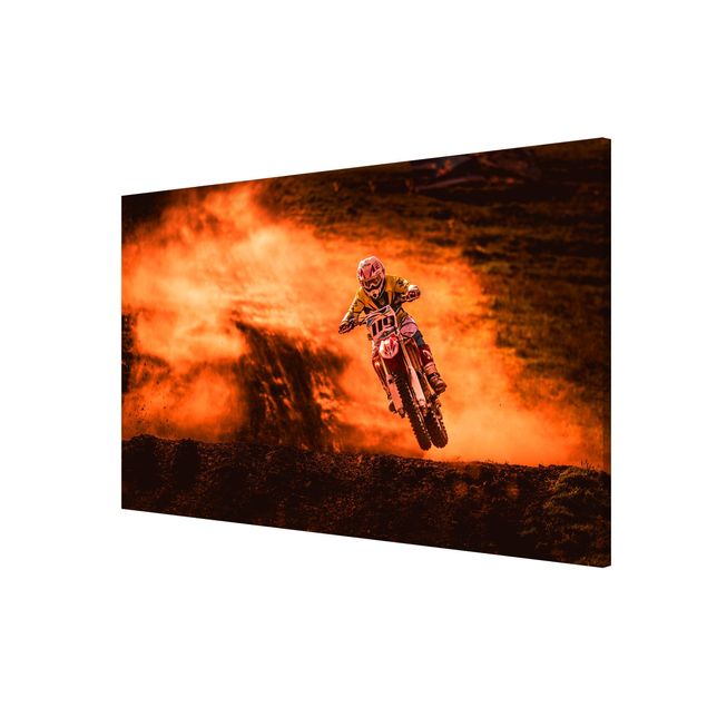 Obrazy nowoczesny Motocross w kurzu