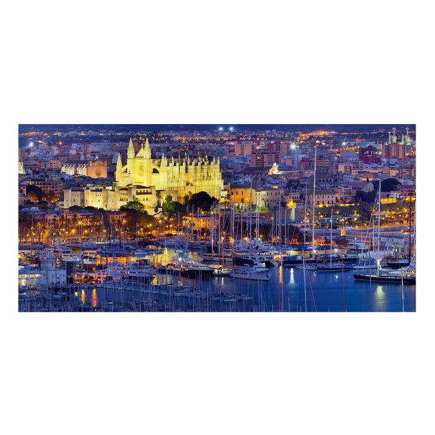 Obrazy do salonu Palma de Mallorca - panorama miasta i port