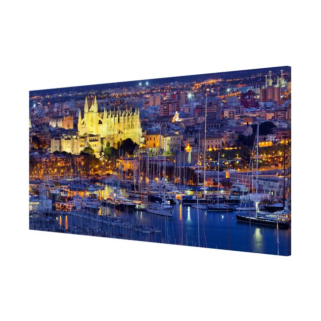 Obrazy nowoczesne Palma de Mallorca - panorama miasta i port