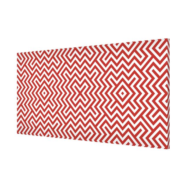 Obrazy nowoczesne Czerwony geometryczny wzór w paski