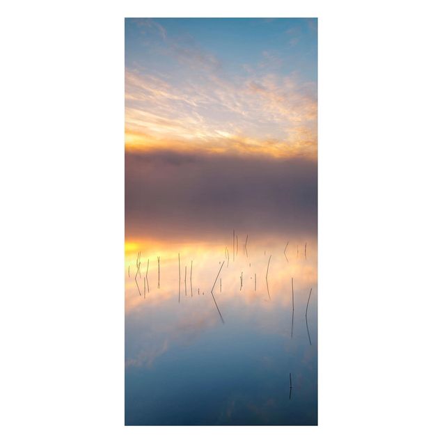 Nowoczesne obrazy do salonu Wschód słońca Jezioro Szwedzkie