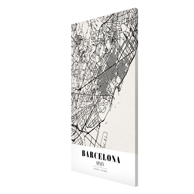 Nowoczesne obrazy City Map Barcelona - Klasyczna
