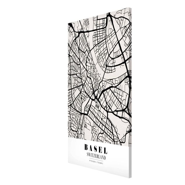 Obrazy nowoczesne Mapa miasta Bazylea - Klasyczna