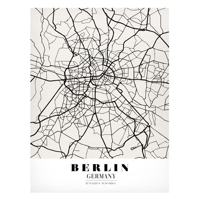 Obrazy do salonu City Map Berlin - Klasyczna