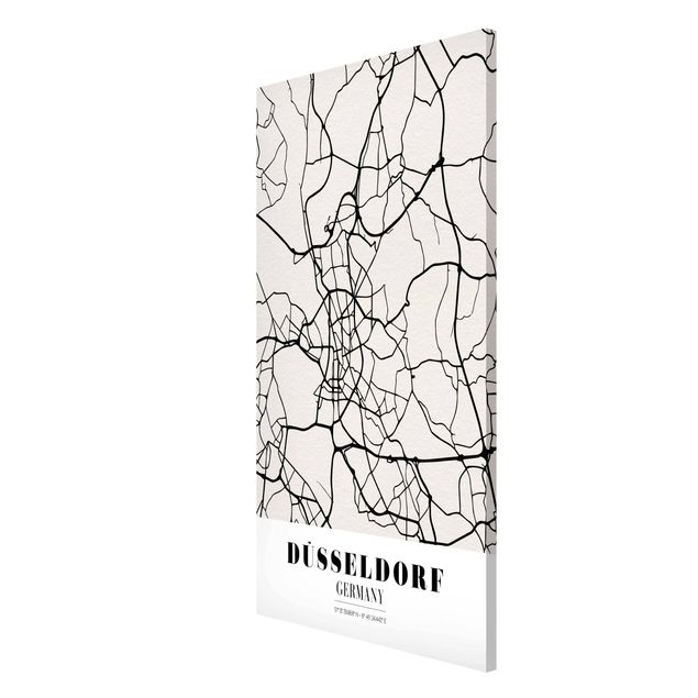 Nowoczesne obrazy Mapa miasta Düsseldorf - Klasyczna