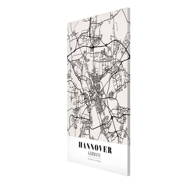 Nowoczesne obrazy Mapa miasta Hanower - Klasyczna