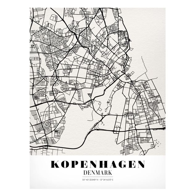 Obrazy do salonu City Map Copenhagen - Klasyczna