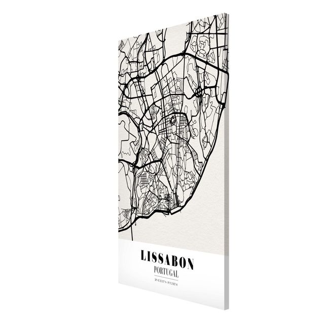 Obrazy nowoczesny City Map Lisbon - Klasyczna