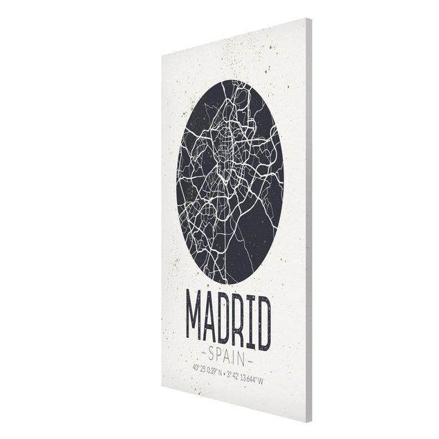 Obrazy nowoczesne Mapa miasta Madryt - Retro
