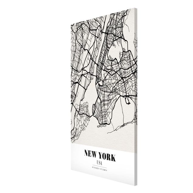 Obrazy nowoczesny Mapa miasta Nowy Jork - Klasyczna