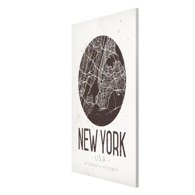 Obrazy nowoczesne Mapa miasta Nowy Jork - Retro