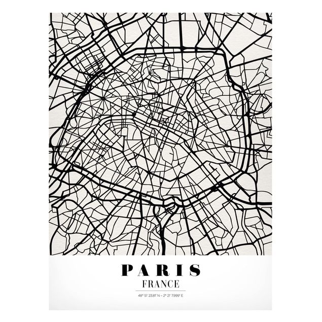 Obrazy do salonu City Map Paris - Klasyczna
