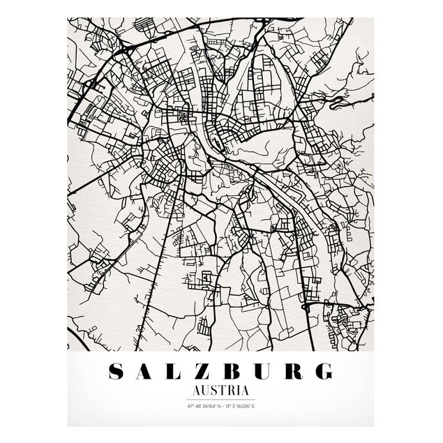 Obrazy do salonu City Map Salzburg - Klasyczna