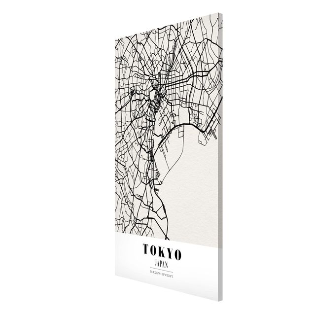 Obrazy do salonu Mapa miasta Tokio - Klasyczna