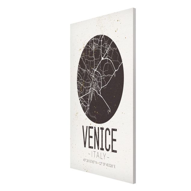 Nowoczesne obrazy Mapa miasta Wenecja - Retro