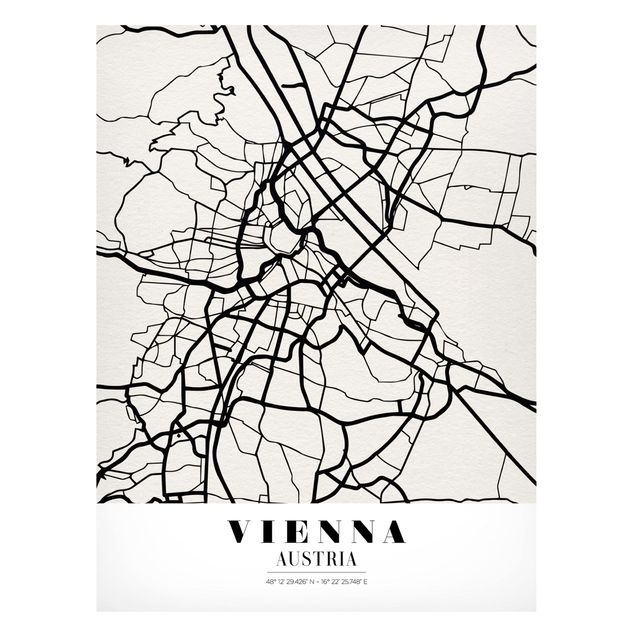 Obrazy do salonu City Map Vienna - Klasyczna