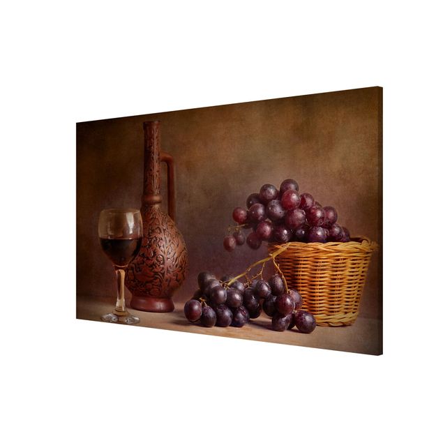 Obraz brązowy Nieruchome życie z winogronami