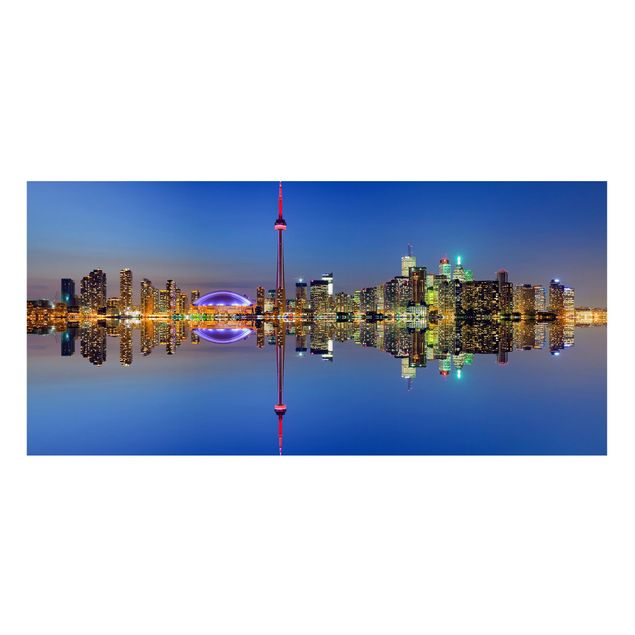 Obrazy do salonu nowoczesne Toronto - panorama miasta na tle jeziora Ontario