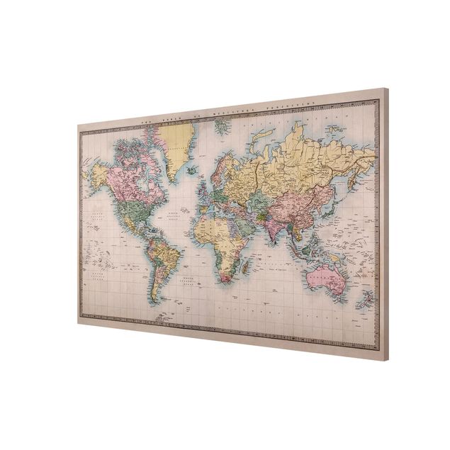 Nowoczesne obrazy Dawna mapa świata, ok. 1850 r.