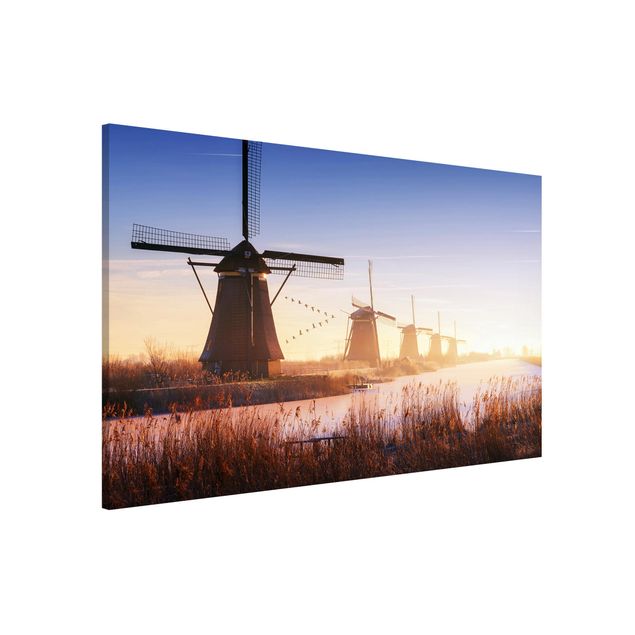 Nowoczesne obrazy Wiatraki w Kinderdijk