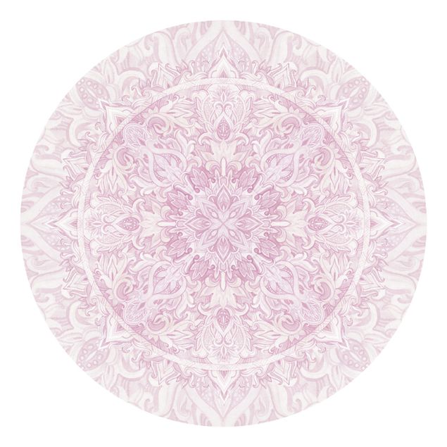 Tapety wzory Mandala akwarelowy ornament różowy