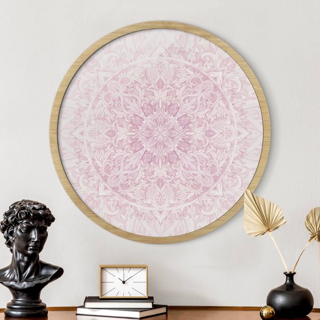 Obrazy do salonu Mandala Watercolour Ornament Pink