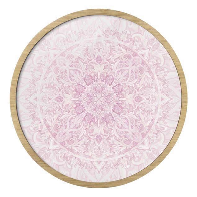 Obraz różowy Mandala Watercolour Ornament Pink